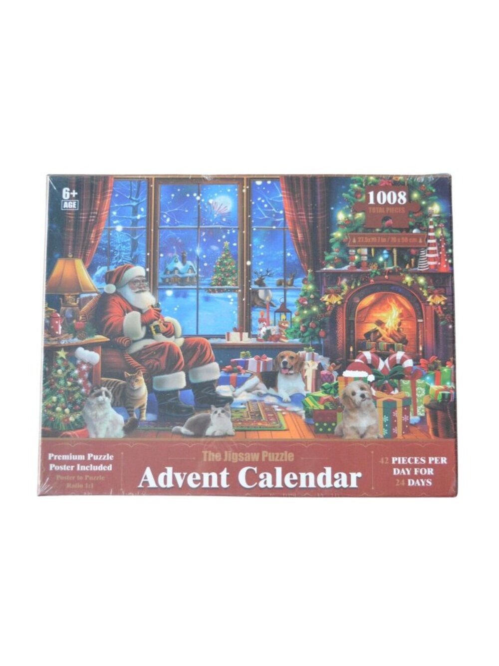 Jigsaw Puzzle Advent Calendar 1008 Pieces Premium Poster Included 42 Pieces Per